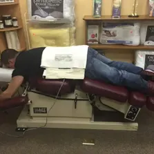 Patient undergoing spinal decompression in Ironbound district of Newark NJ