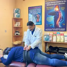 Dr, Hugo Torres performing Spinal Decompression in Ironbound district of Newark NJ